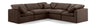 Indulge - Velvet 5 Piece Modular Corner Sectional