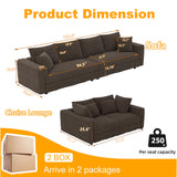 4 Seat Sofa, Deep Seat Couches With Soft Pillows
