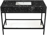 Marmo - Engineered Marble Bathroom Vanity With Black Base