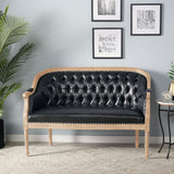 French Country Chesterfield Style Tufted Loveseat
