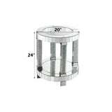Noralie - 20" Round End Table - Mirrored & Faux Diamonds
