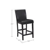 Modern 5 Piece Counter Height Dining Set With Tufted Nail Head Chairs