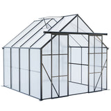 Double Door Polycarbonate Greenhouse Raised Base And Anchor Aluminum Heavy Duty Walk In Greenhouses For Outdoor Backyard In All Season