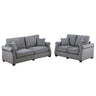 Contemporary 2 Piece Sofa Set With Matching Pillows