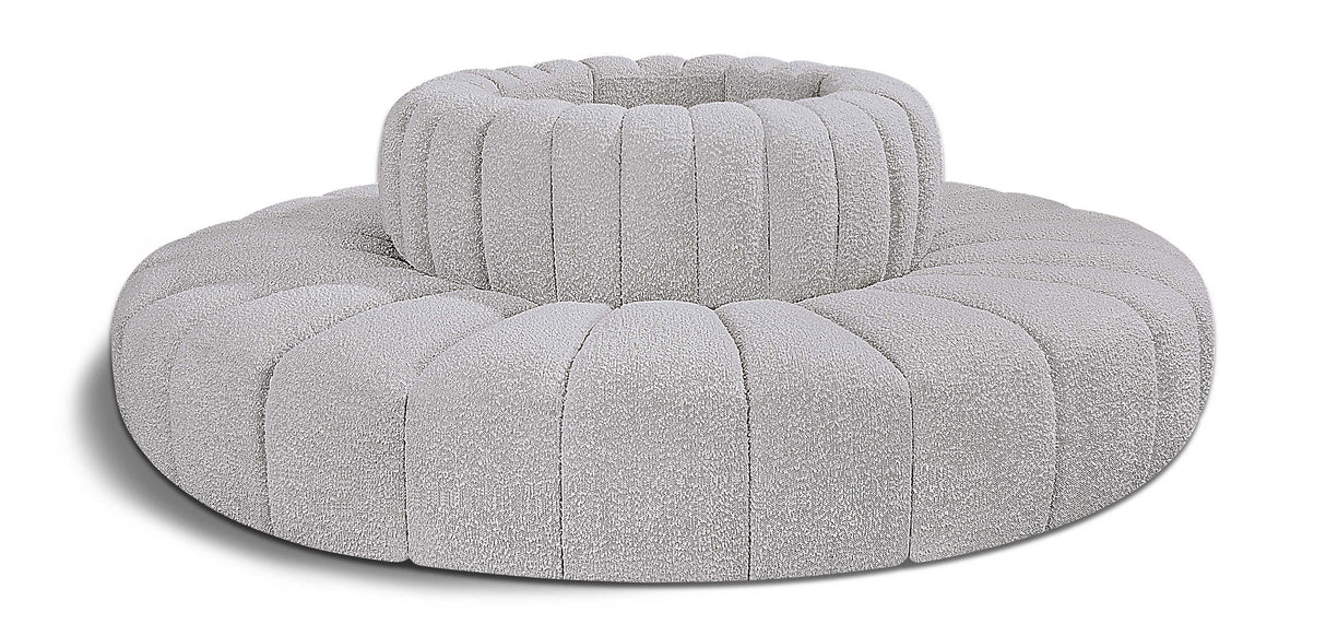 Arc - Boucle Fabric 8 Piece Round Modular Sofa