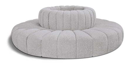 Arc - Boucle Fabric 8 Piece Round Modular Sofa