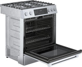 Bosch HGIP056UC gas range right angled view with door open
