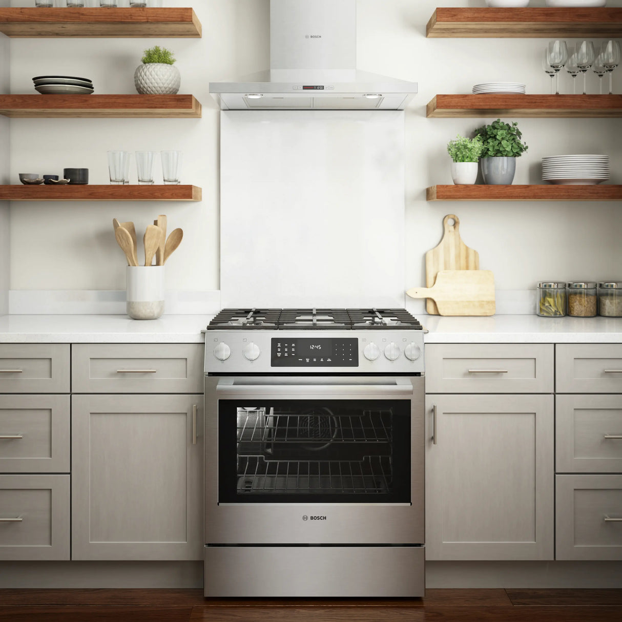 Bosch HGIP056UC Benchmark gas range kitchen detail 4