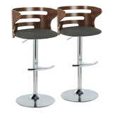 Cosi - Adjustable Barstool (Set of 2) - Walnut Backrest