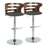 Cosi - Adjustable Barstool (Set of 2) - Walnut Backrest