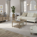 Cocktail Table With Two Storage Drawers And Casters