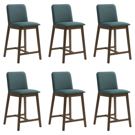 Allin - Upholstered Wood Counter Height Barstool