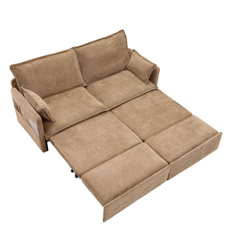 Pull Out Sofa Bed, Corduroy Convertible Sleeper Sofa Couch, Side Storage, And USB / C - Type Charging Ports Chair