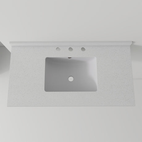 Basin Sink, 0.6" Ultra Thin Profile, Triple Faucet Holes