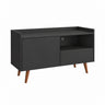 TV Stand For TVs Up To 45" With Open Storage Shelf, Cable Management, 1 Door And 1 Drawer