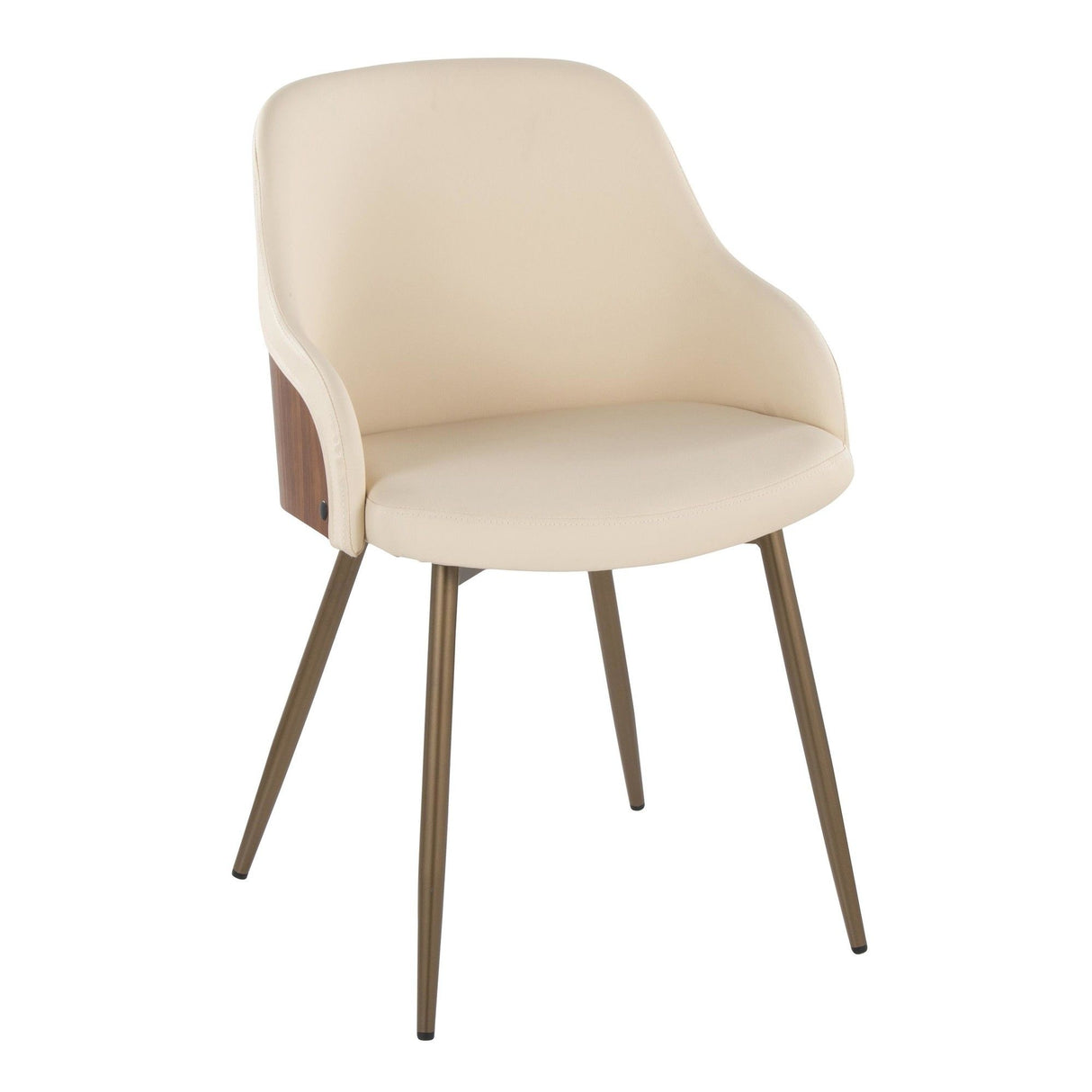 Bacci - Chair (Set of 2) - Antique Copper Metal, Walnut Wood