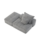 Modern Oversized Modular Sectional Sofa, Sparkling Chenille Fabric Soft Cushions With 2 Pillows