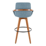 Cosmo - Fixed-Height Barstool - Walnut Bamboo Base