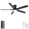 Mordern Flush Mount Ceiling Fan With Light And Remote Control