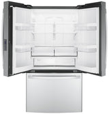 GE GWE23GYNFS - 36 in. 23.1 cu. ft. Counter Depth French Door Refrigerator with Ice Maker - Fingerprint Resistant Stainless