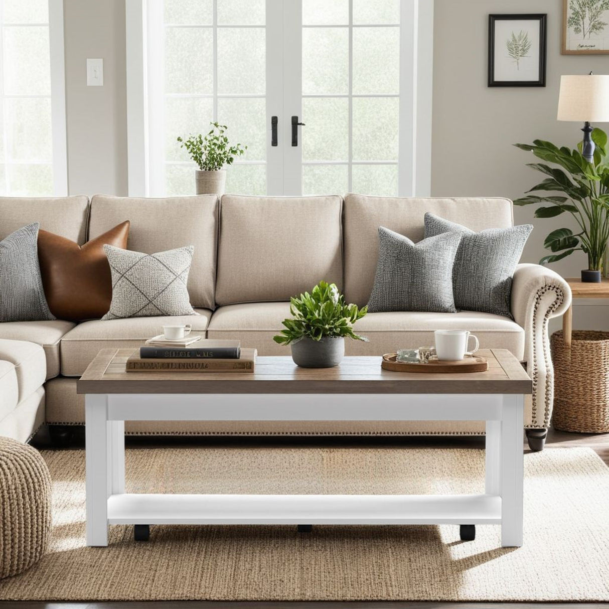 Coffee Table - Jasmine Whitewash / Barnwood