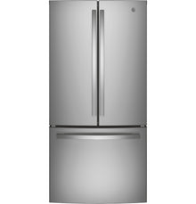 GE GNE25JYKFS - 33 in. 24.7 cu. ft. French Door Refrigerator with Internal Water Dispenser - Fingerprint Resistant Stainless