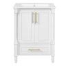 Bathroom Vanity With Ornate French Cylinder Legs, Soft Close Drawer
