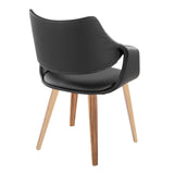 Curvo - High Back Upholstered Chair (Set of 2) - Zebra Wood Legs