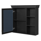 Wall Mounted Bathroom Medicine Cabinet With Mirror And Adjustable Storage With Soft Close Hinges