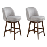 Sadie - Solid Wood Upholstered 26" Counter Height Swivel Barstool