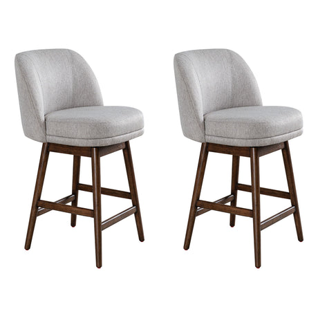 Sadie - Solid Wood Upholstered 26" Counter Height Swivel Barstool