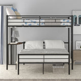 Bunk Bed With Desk, Ladder And Quality Slats For Bedroom