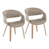 Curvo - Upholstered Chair (Set of 2) - Whitewashed Wood Legs