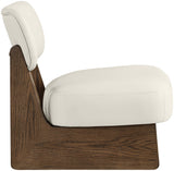 Vetra - Vegan Leather Upholstered Accent Chair With Brown Base