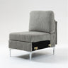 Single Couch Modular Armless Accent Chair With Back Cushion