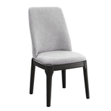 Madan - Side Chair (Set of 2) - Light Gray Linen & Gray Oak
