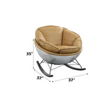 Pippin - Top Grain Leather Rocking Chair - Morocco