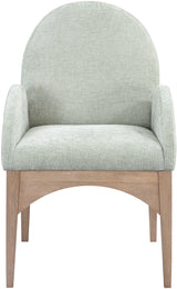 Waldorf - Chenille Dining Arm Chair With Natural Legs