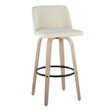 Toriano - 30" Fixed-Height Barstool (Set of 2) - Cream And Black