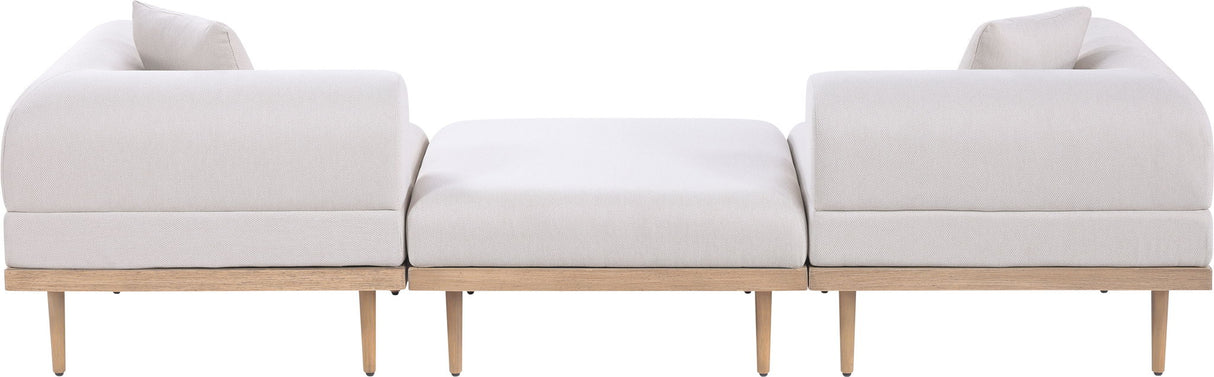 Laguna - 3 Piece 106.5" Outdoor Patio Modular Sofa With Backless Seat