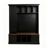 Hall Tree With Shoe Storage Bench, Entryway Coat Rack With 5 Hooks