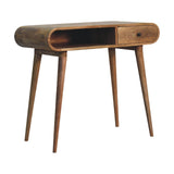 Writing Desk, Curved - Chestnut