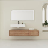 Modern Wall Mounted Bathroom Vanity With Resin Sink And Soft Close Drawer