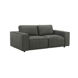 Clayton - Leather Loveseat With Track Arms