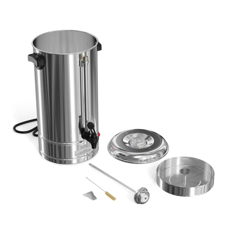 Electric 100 Cup Commercial Coffee Percolator in Stainless Steel, KM-CCP100