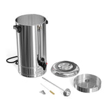 Electric 100 Cup Commercial Coffee Percolator in Stainless Steel, KM-CCP100