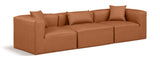 Cube - Modular 3 Piece Sofa - Cognac