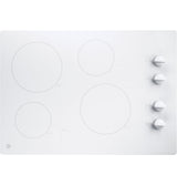 GE JP3030TWWW 30 inch white electric cooktop