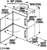 Bosch HBLP651LUC double wall oven appliance dimensions left door