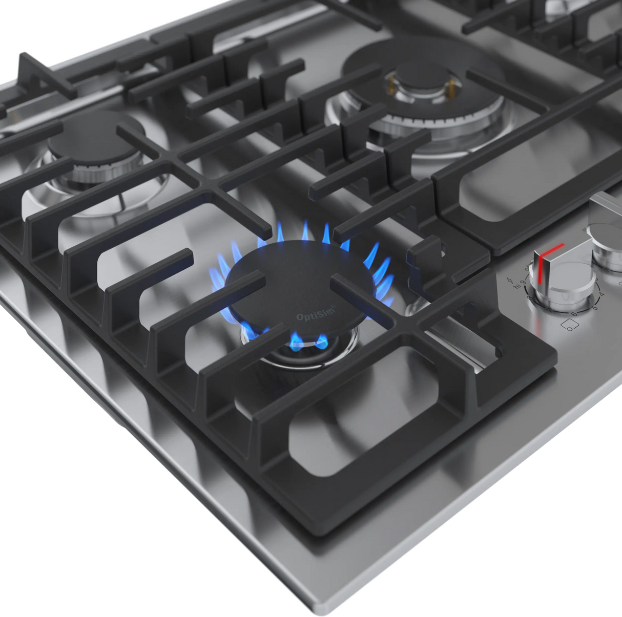 Bosch NGM8059UC OptiSim burner with flames